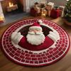 40cm Christmas Red Rug Snowman Gnome Skeleton Carpet 3D Car Christmas Tree Print Door Mat Room Home Halloween New Year Decor