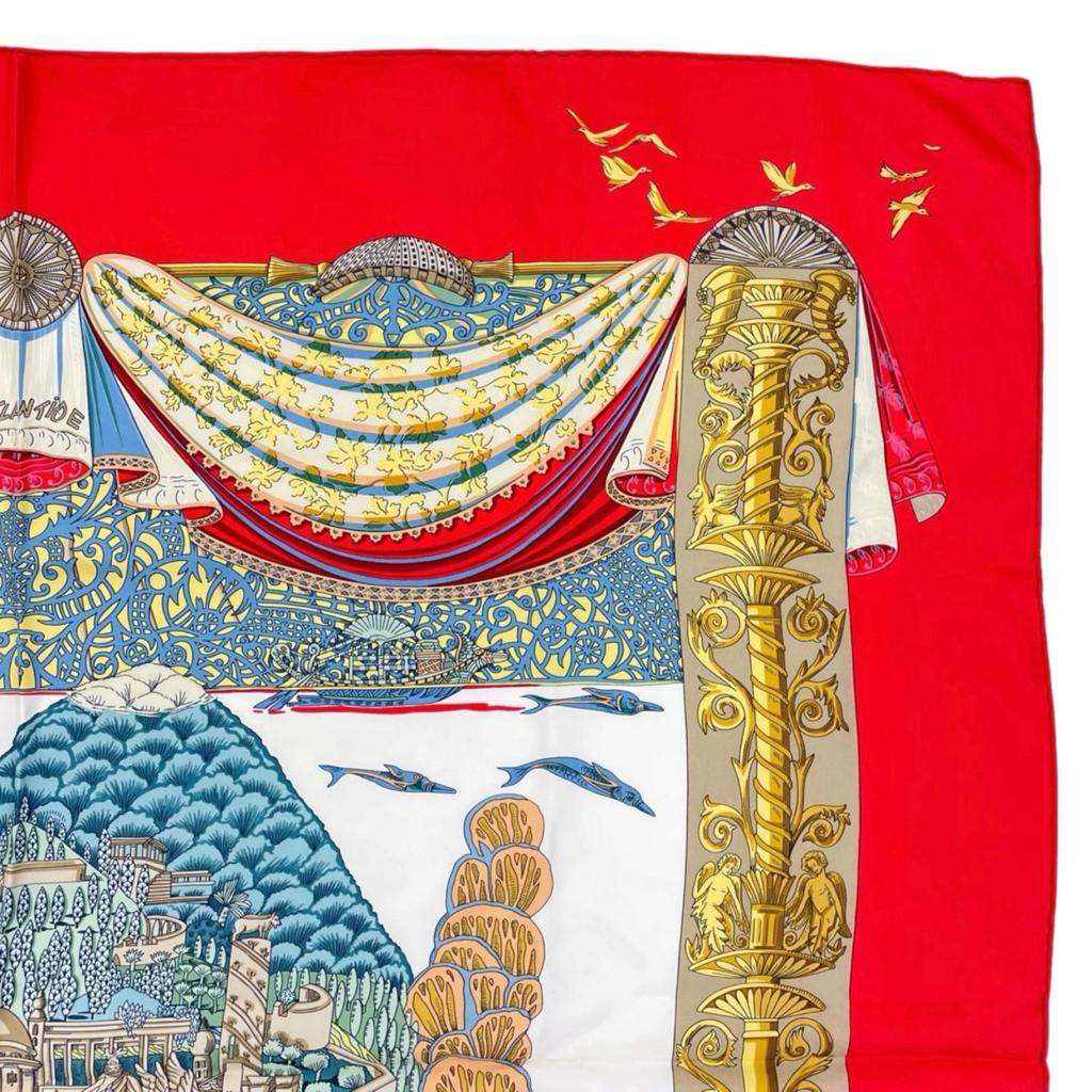 HERMES L'ATLANTIDE (The Continent of Atlantis) scarf multicolor Women Calle 90 used