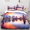 Luxury New 3D Print Statue of Liberty Duvet Cover King Microfiber World Famous Building Bedding Set New York Landmark Cityscape
