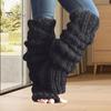 1 пара зимних носков до середины икры Уютные толстые вязаные однотонные противоскользящие теплые носки с ворсом Гетры JK Boots Чулки Чехлы для сапог Лолита Чехлы для подогрева ног