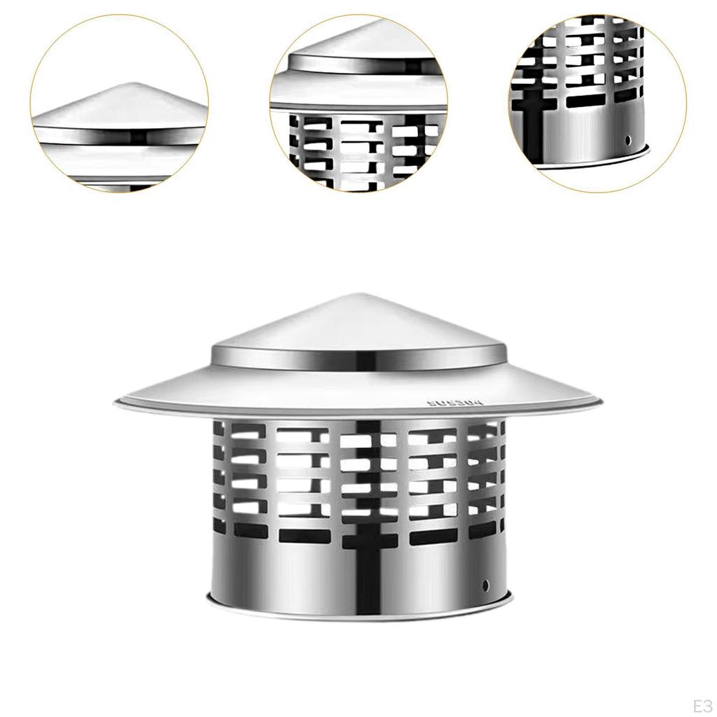 Круглый колпак дымохода Крышка дымохода Непромокаемая коническая верхняя крышка вытяжного отверстия Крышка Защита от дождя