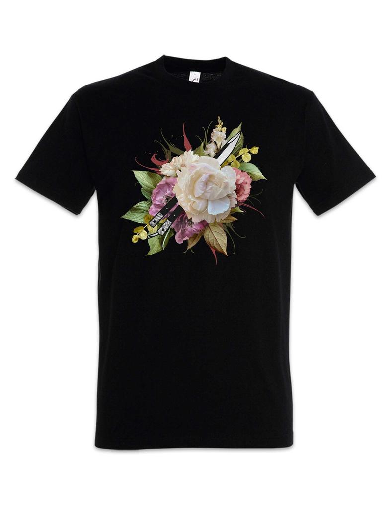 Knife And Flowers T-Shirt Tattoo Artist Oldschool Flash Mandala Newschool