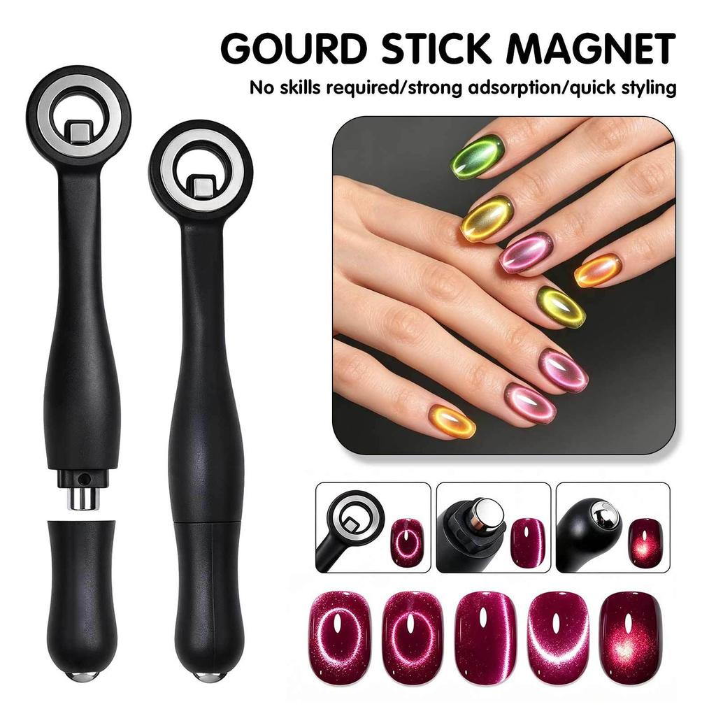 Manicure Cat Eye Magnet Gourd Stick Strong Magnetic Manicure Tool Three-in-one Cat Eye Strong Thick Magnet