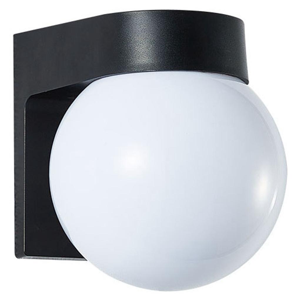 Acrylic Round Lamp Shade with PC Plastic Base Waterproof Exterior Wall Mounted Sconce Lighting Fixture Milk White