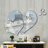 3D Зеркальные Наклейки на Стену Сердца Модные DIY Наклейки Самоклеящиеся LOVE Свадебный Фон Украшение Комнаты Обои