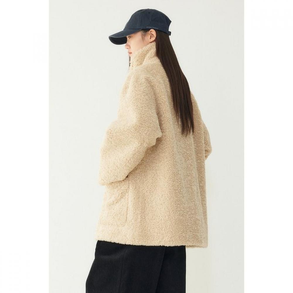 Studio Tomboy Toggle Button Synthetic Fur Coat 9176461983b