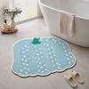 Dirt Resistant Floor Pad Pumpkin Bath Mat, Absorbent Diatomaceous Earth Bathroom Rug, Non-slip Polka Water Shower Rug Dot for Front Door Kitchen