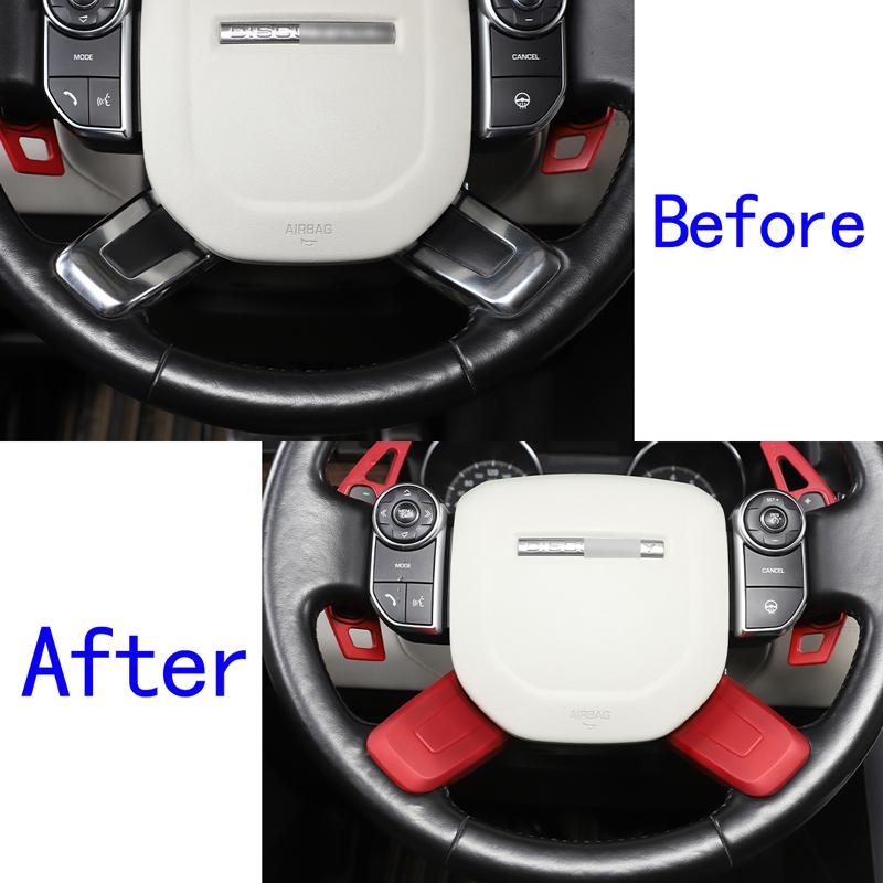 Car Steering Wheel Trim Cover Sticker Car Accessories For Land Rover Discovery 5 L462 Range Rover Vogue L405 2017 2018