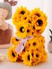 Home Decoration Supplies Window Decoration Four Seasons Sunflower Cute Bear Home Decoration Ornament 1pc