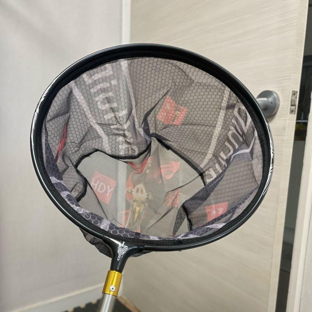Net Titanium Zinc Zinc Alloy Foldable Mesh Fishing Hand Net Landing Net Carbon Fishing Net Fishing Scoop