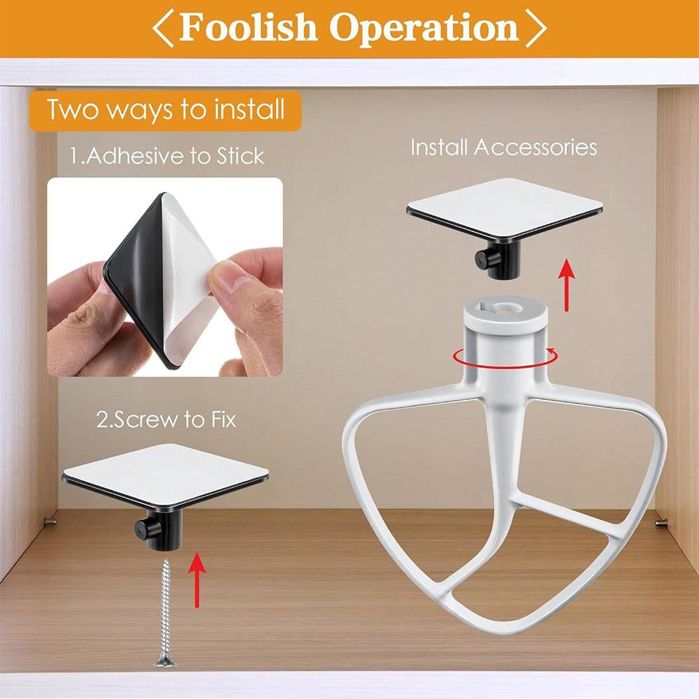 4 шт. держателя для насадок миксера с подставкой и 4 шт. винтов для хранения насадки с гибким краем