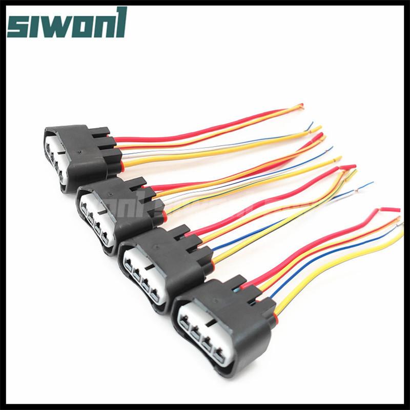 4Pcs Connector Plug Harness Ignition Coil For Toyota /Lexus Camry Yaris Corolla Rav4 Highlander OEM 90980-11885 90919-02244