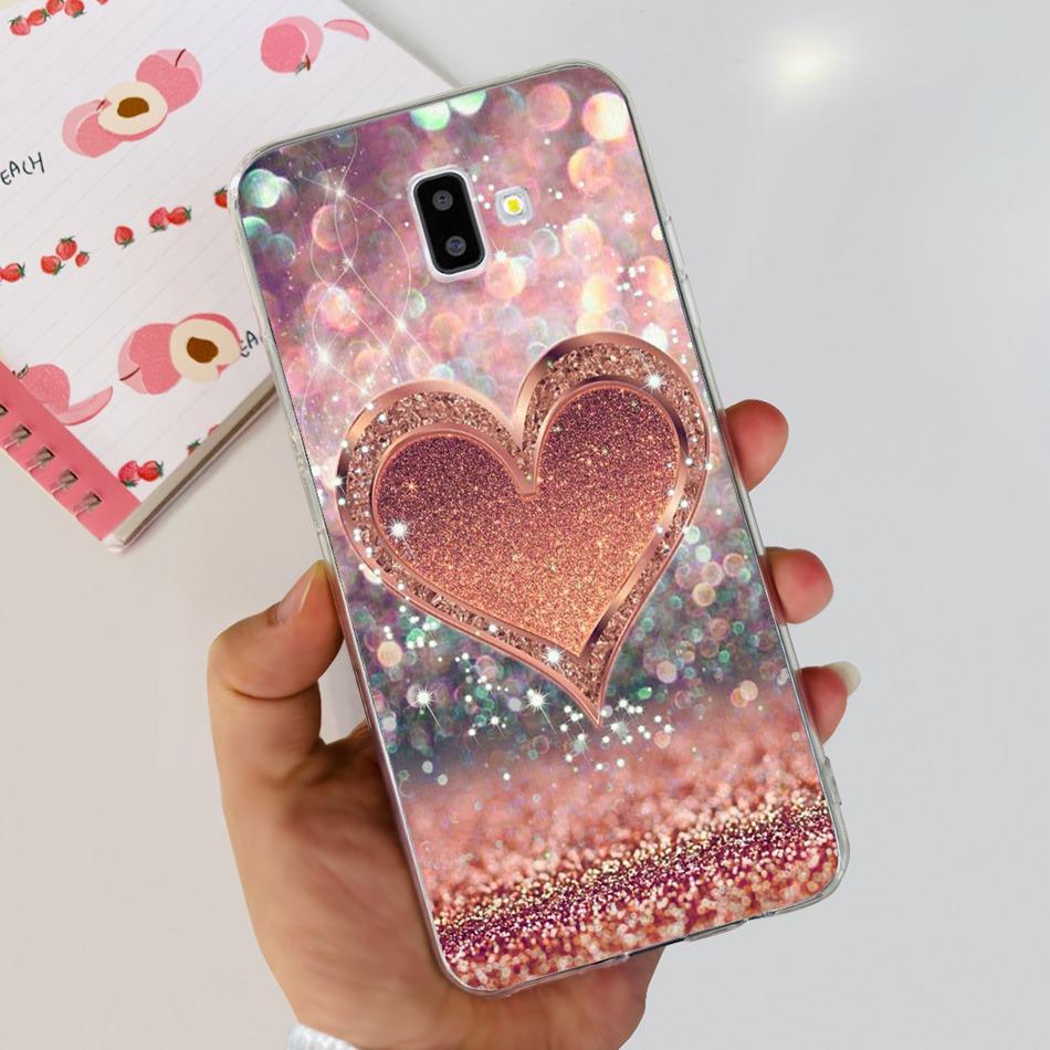 Чехол для Samsung Galaxy J6 Plus Samsung J6 2018 J 6 J6Plus J610F J600F Элегантная Печать Мягкий Силикон ТПУ Прозрачная Задняя Крышка Телефона