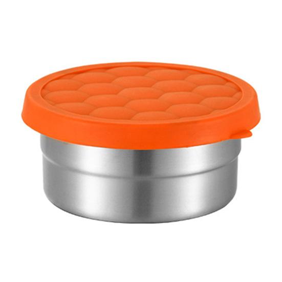 Контейнеры из нержавеющей стали для закусок для детей, герметичный контейнер для еды для малышей с силиконовыми крышками, складной металлический ланч-бокс для школы и детского сада