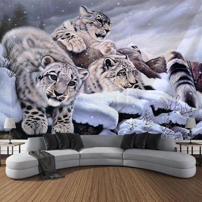 Лес, дикая природа, тигр, настенный гобелен, художественное украшение, одеяло, занавеска, подвесное украшение для дома, спальни, гостиной, гобелен