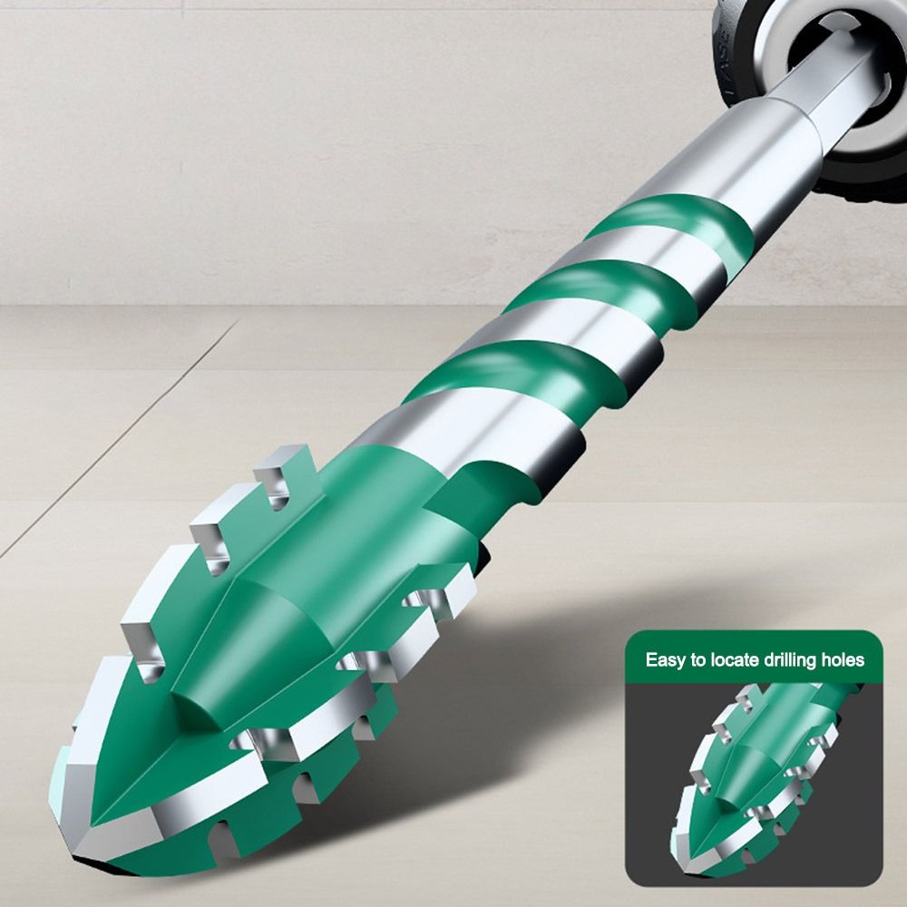 Serrated Eccentric Drill Bit Four-Edged Concrete Drill Bit Set Tile Drill Bit Drilling Tool