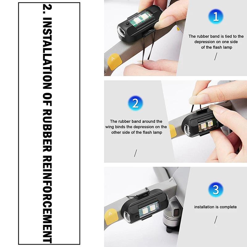 1 шт., дистанционный светодиодный RGB-предупреждающий фонарь для предотвращения столкновений, магнитный мини-сигнальный фонарь для дрона, стробоскоп, 7-цветный индикатор для мотоцикла