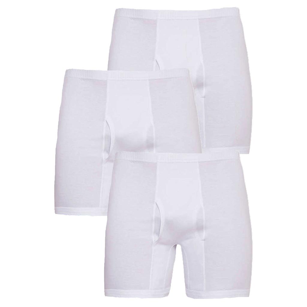 Мужские хлопковые классические трусы-джонсы из 3 предметов, качественные длинные трусы-боксеры