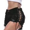 Женские сексуальные шорты, рваные сексуальные уличные шорты с низким верхом, джинсовые шорты, мини-брюки с боковым ремнем, джинсовые шорты