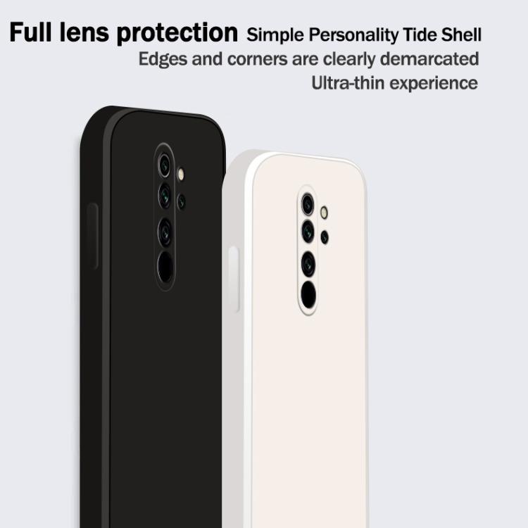 Для Xiaomi Redmi Note 8 Pro Чехол-бампер из имитации жидкого силикона, однотонный, с прямыми краями, противоударный, с полной защитой
