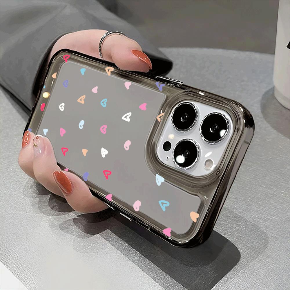 loveheart pattern transparent phone case,suitable for iPhone 16 15 14 13 12 11 Pro Max XR X XS Max 7 8 14 15 16 Plus series