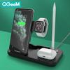 Tongdaytech 4in1 15W Qi Быстрое беспроводное зарядное устройство для Airpods iWatch 6 5 4 3 2 Зарядная станция для Iphone XS 12 11 13 14 Pro MAX