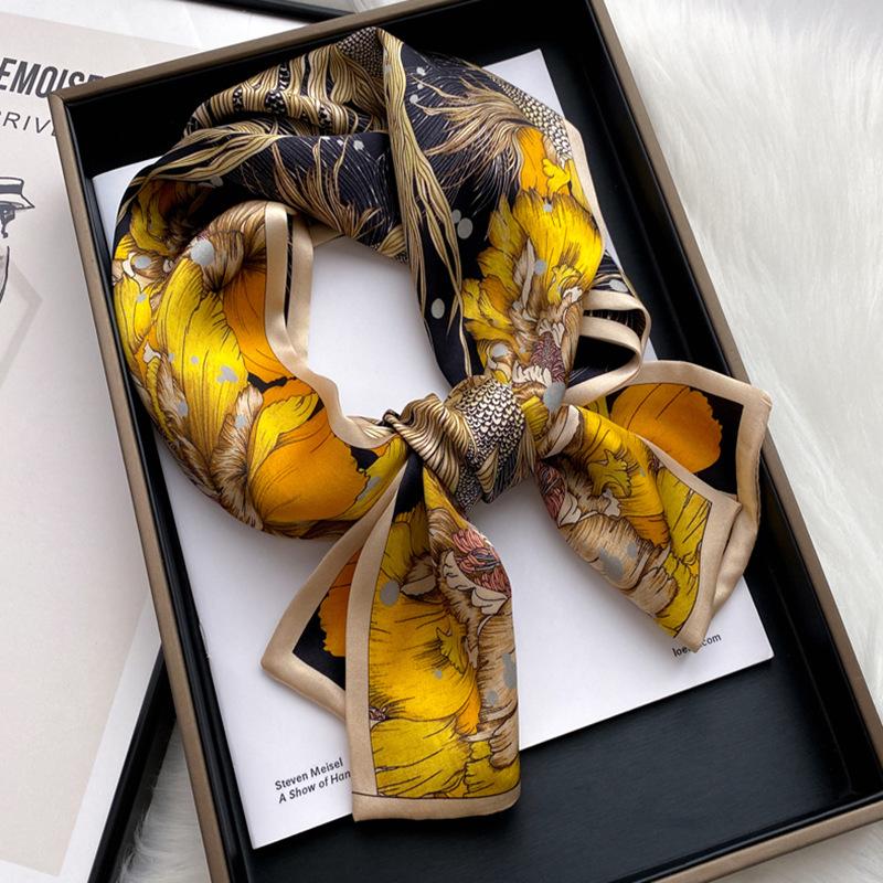 "Big Fish And Begonia" Silk Scarf Silk Scarf Women'S Versatile Mulberry Silk Double Layer Ribbon Scarf