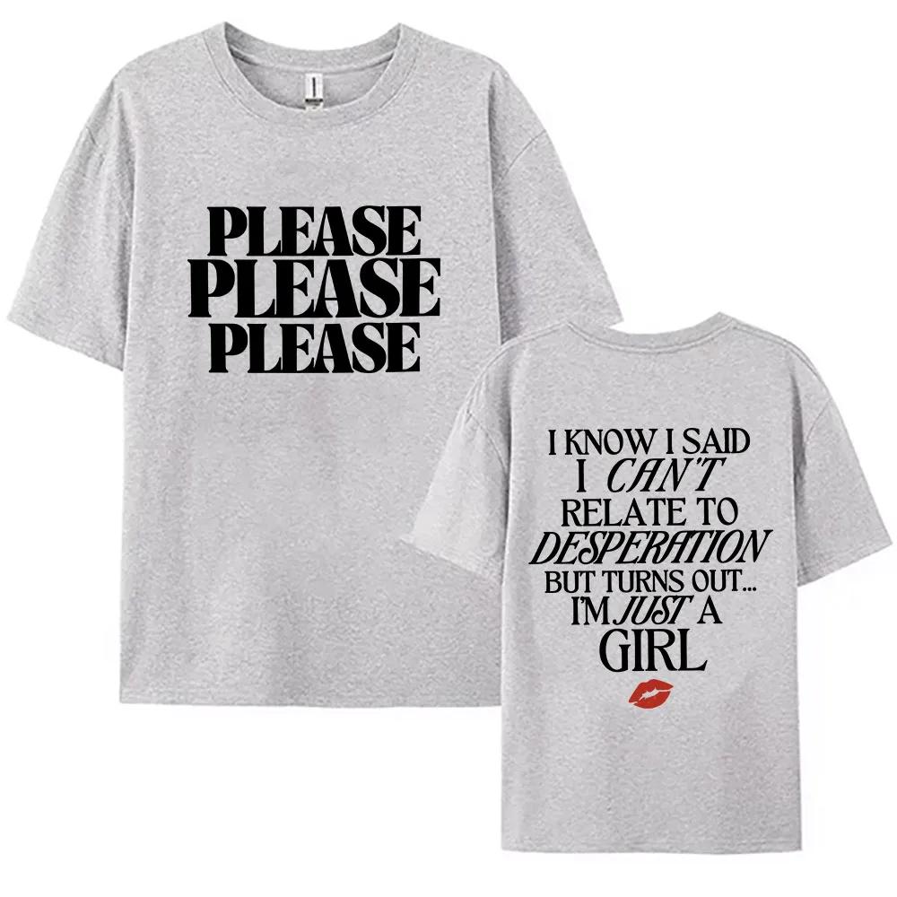 Sabrina Carpenter Please Please Please Tees 2024 New Song Graphic Print Teeshirt WomenUnisex Cotton Summer Tshirts Casual Clothes