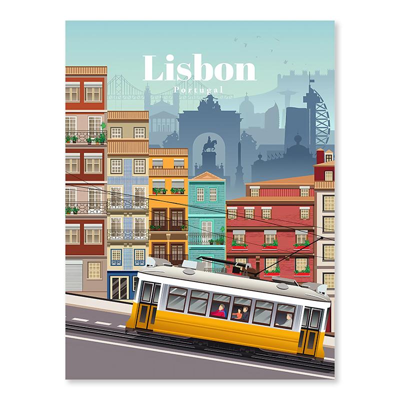 Nordic City Posters Paris London Tokyo Famous Cities Wall Art Canvas Painting Living Room Decorative Paints Picture Home Decor