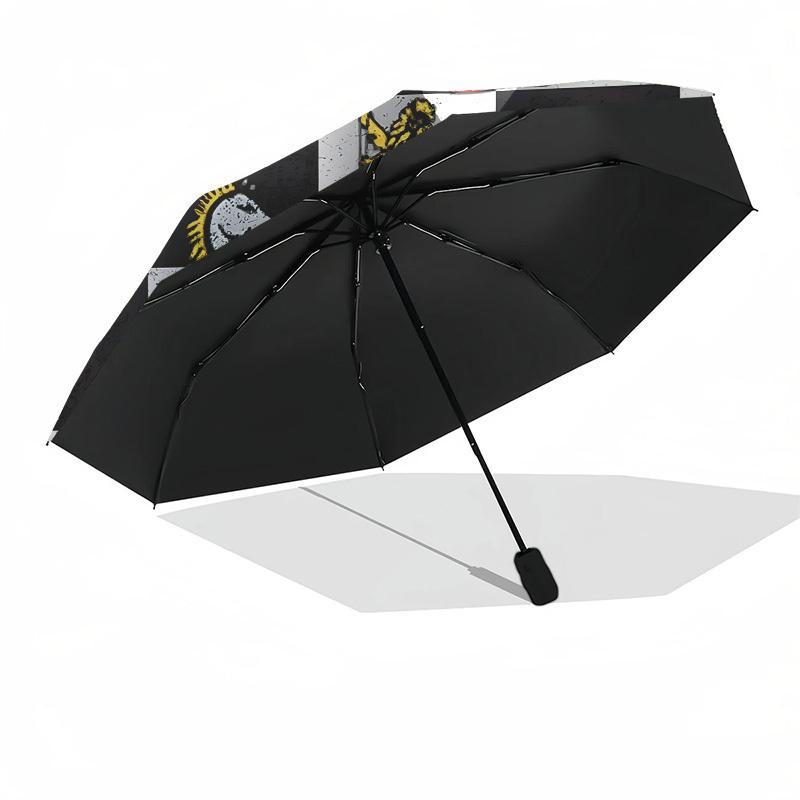 Newcastle United, Badge Automatic Opening and Closing, 8 rib Structure Portable Umbrella, Suitable for Men and Women in All Seasons Perfect