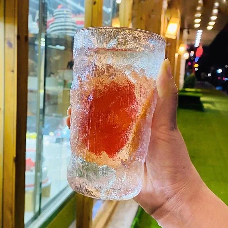 Стеклянная чашка Нордический минимализм Прозрачная посуда для питья Кофе Вино Молоко Пиво Кола Сок Холодная посуда Кружка для дома офиса