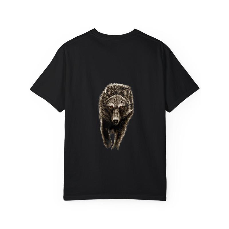Футболка с графикой волка Белый волк Принт животного для повседневной носки