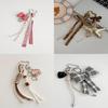 Gold Star Beaded Keychain For Bags And Mobile Phones Korean Style Accessories