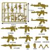 P-S01 S02 S03 Золотая Деталь Оружия Военный Конструктор Кукла Аксессуары для Оружия Запасные Части Дети