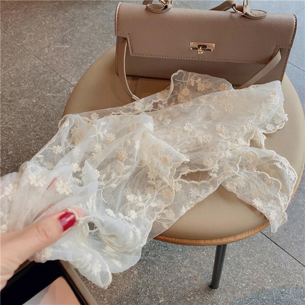 Long Sunscreen Lace Shawl Versatile Female Headscarf Elegant Neck Protection Scarf