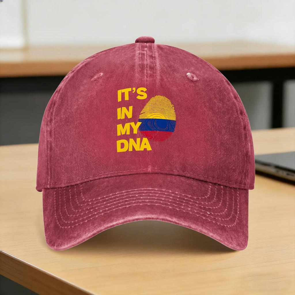 Baseball Cap Colombia Flag Fingerprint Summer yk Cute Hip Hop Hats Unisex Adult Design Hunting Camping Wholesale Baseball Caps
