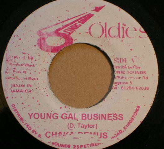 7-дюймовая пластинка CHAKA DEMUS Young Gal Business NONE Sonic Sounds Ol Jamaica Reggae Ska Dub Б/у