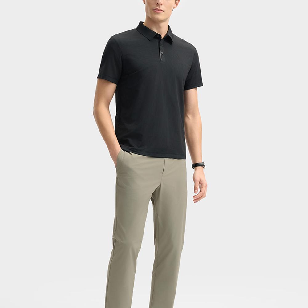 New FILA Polo Shirt Men's Jet Black F11M522106F-BK