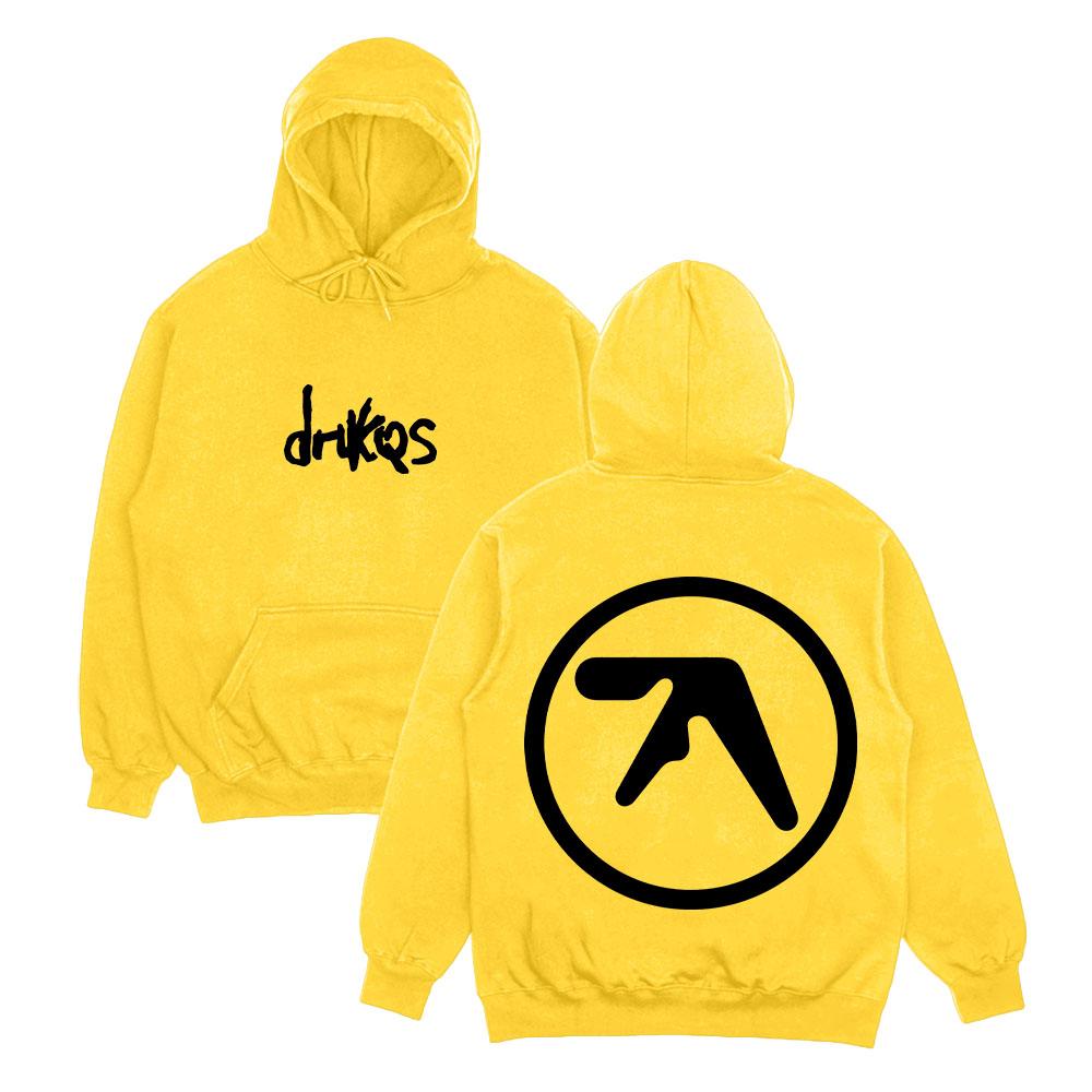 Drukqs Dual Logo Heavyweight Hoodie Aphex Twin High Street Sweatshirts Harajuku Long Sleeve Streetwear Fashion Unisex