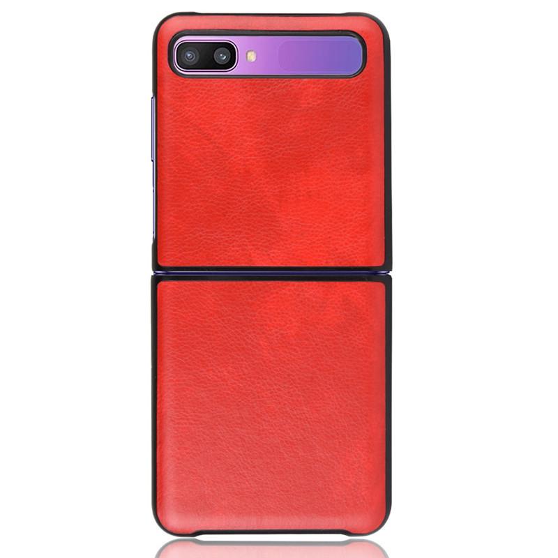 Suitable for Samsung Galaxy Z Flip phone case with lychee leather texture protective cover, Samsung Zflip phone case