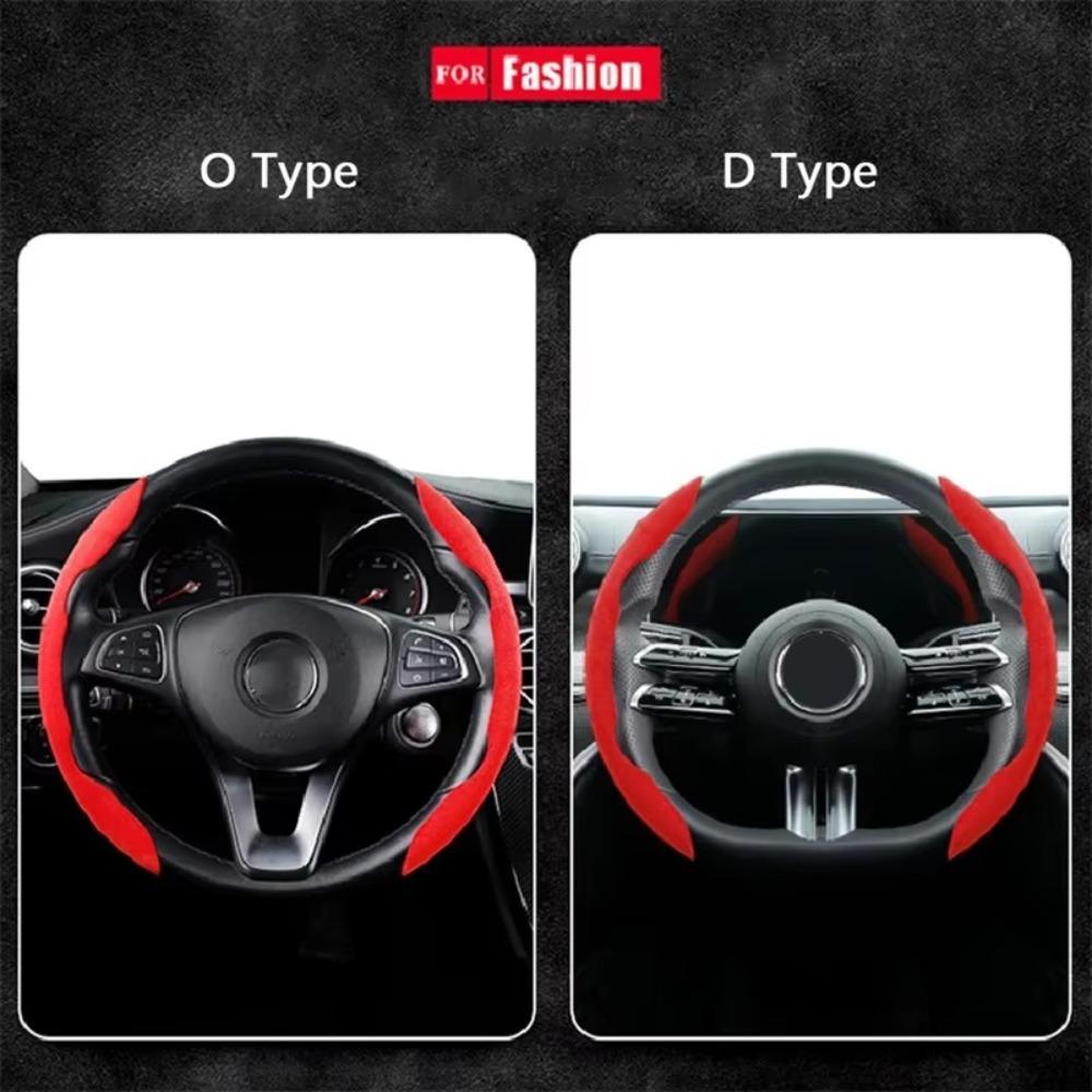 38CM Steering Wheel Cover Solid Color Steering Wheel Decoration High Quality Automotive Interior