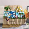 Sonic the Hedgehog Flannel Blanket, High quality Comfortable for All Seasons, Home Decor, Warmth and Comfort