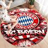 Круглый ковер FC Bayern Munich, Ковер для гостиной, спальни, дивана, игровой комнаты, Декор, Нескользящий коврик для пола