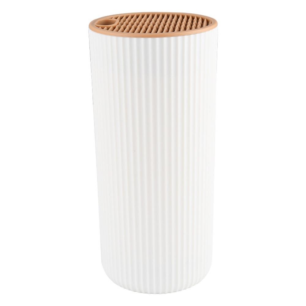 Flexible Inserted Design Kitchen Cutter Holder Ribbed Round Universal Cutter Block Breathable Vertical Kitchen Cutter Organizer
