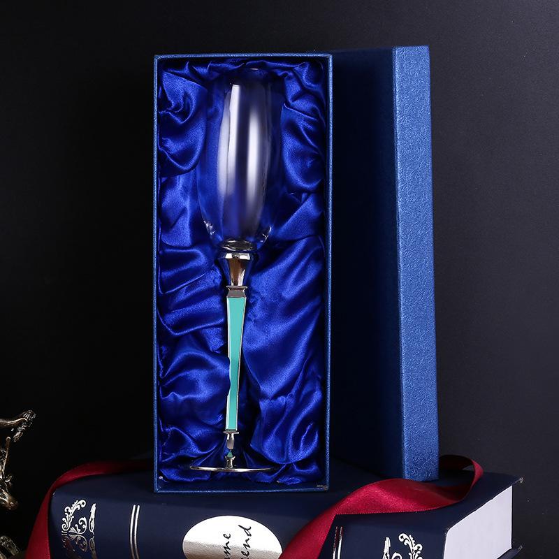 Креативный эмалевый хрустальный бокал для шампанского, набор бокалов для вина, бытовой кубок, бокал для игристого вина, подарочный винный набор