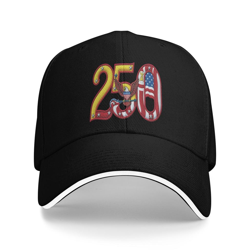 250th Birthday Patriotic USA Flag Casual Baseball Cap Outdoor Sport Trucker Hat Summer Sunscreen Couple WomenBaseball Caps