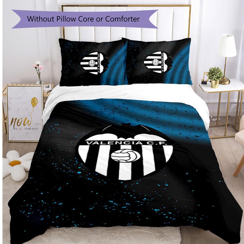 Valencia CF Printed 3PCS Bedding Set Soft Breathable Duvet Cover Pillowcases Set Washable Bedroom Decor Home Gift