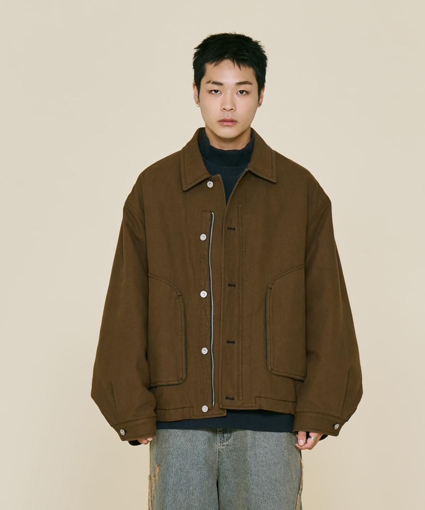 NONTYPE Canvas Coach Bomber (Brown)