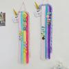 Unicorn Kids' Hairpin Storage Rack - Wall-Mounted Felt Animal Head for Children's Room Decor
