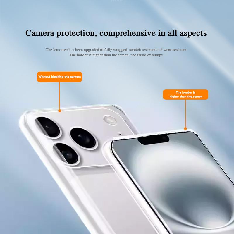 Кристально Чистый Ультратонкий Гибкий Силиконовый Чехол из ТПУ для iPhone 17 Pro Max Air 5G Прозрачный Мягкий Защитный Чехол Аксессуары